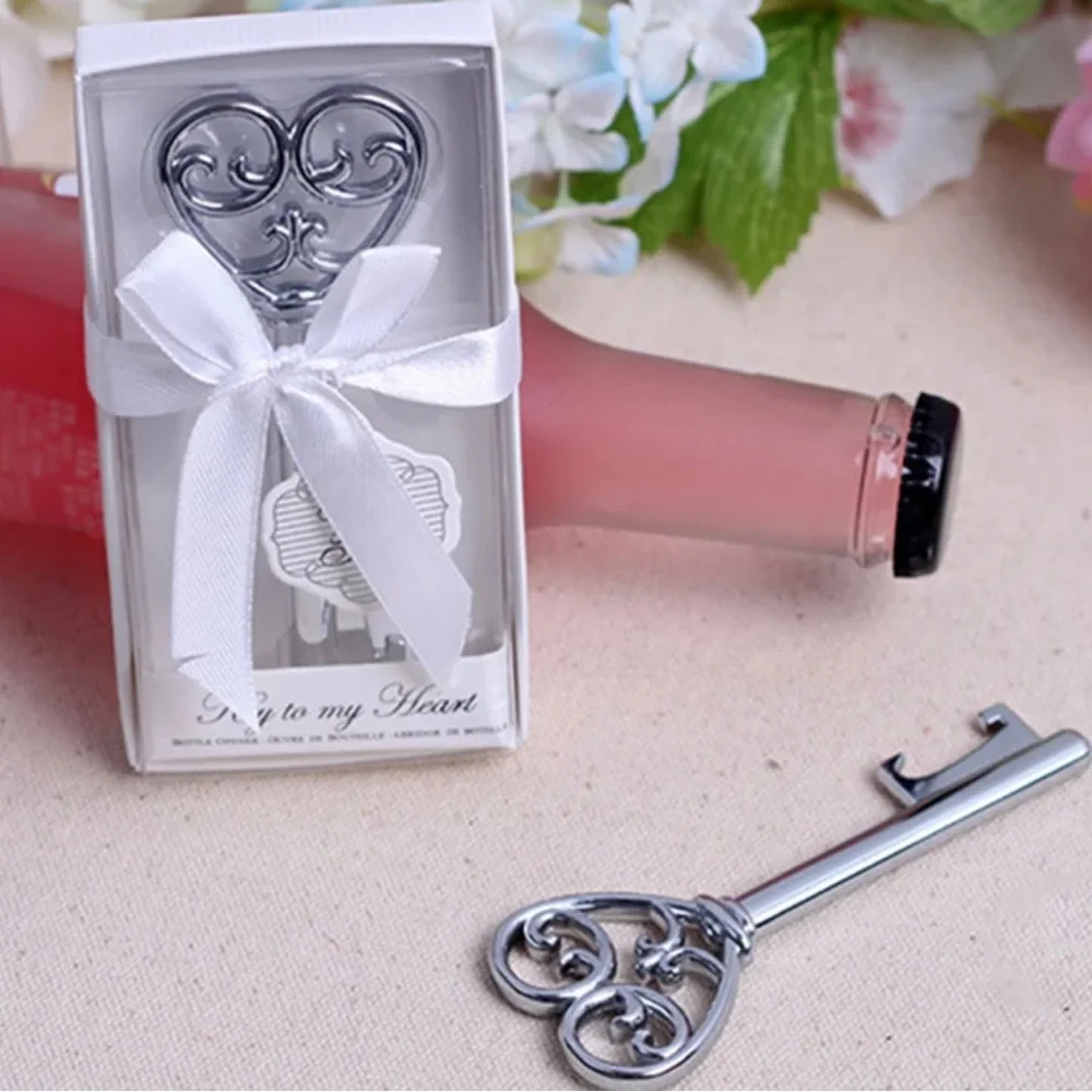 20 Wedding Favors New in Gift Box, Victorian-Style, Chrome Plated Bottle Opener